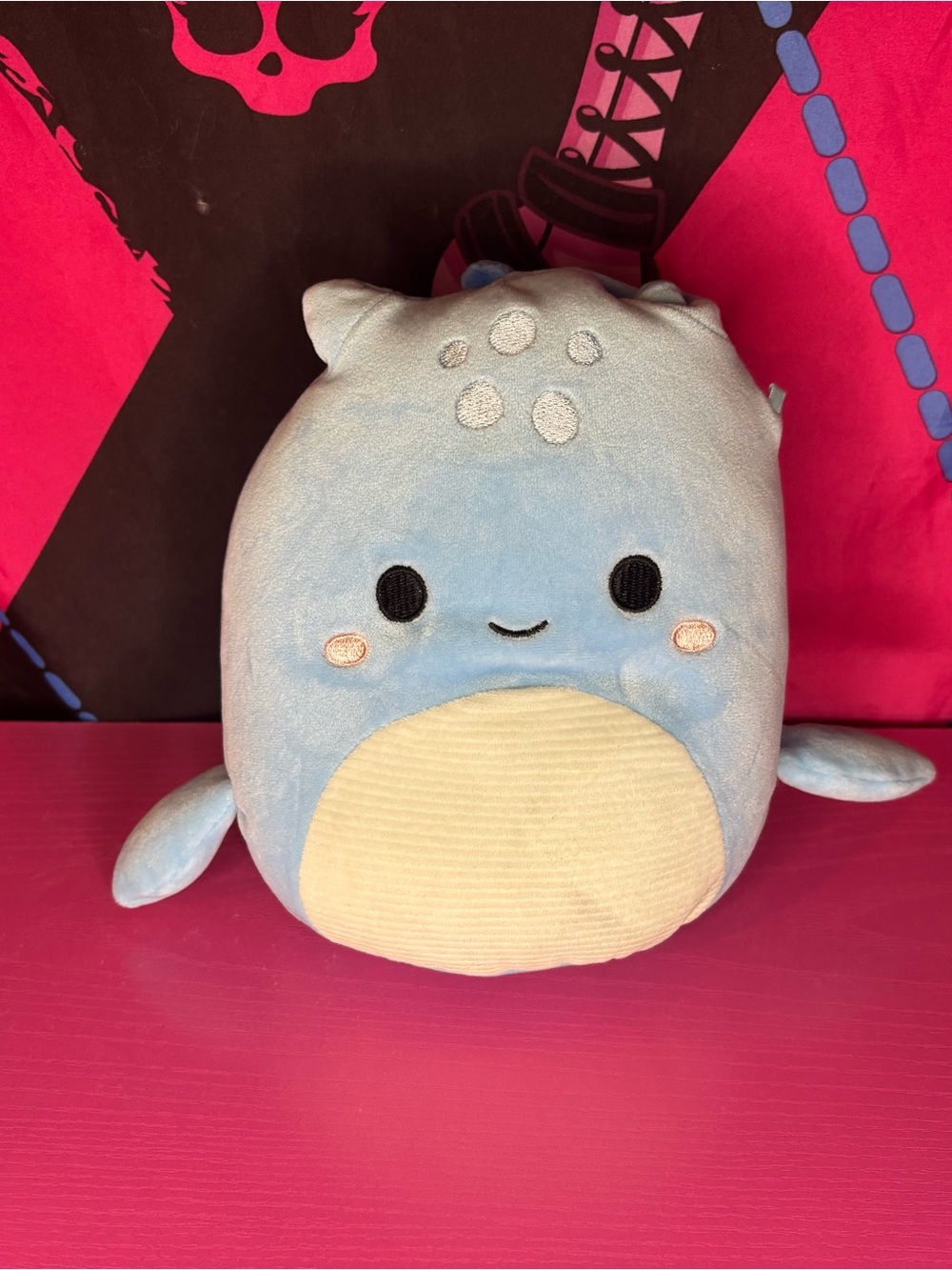 Loch Ness Monster Blue Plush Narwhal Squishmallow